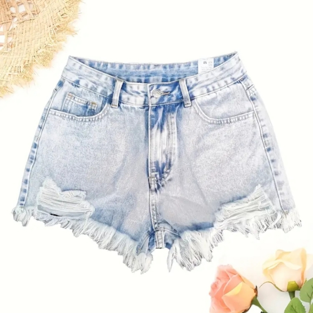 Denim High Waist Shorts